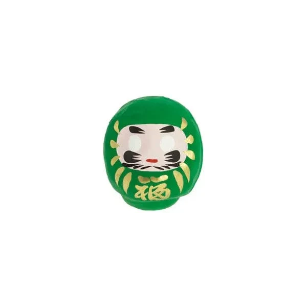 Daruma Traditionnel Vert - Moyen, Santé - Fabriqué au Japon