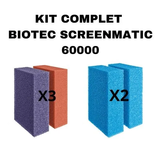 Kit complet de mousses de remplacement pour Biotec Screenmatic 60000