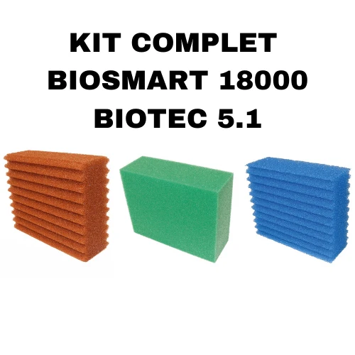 Kit complet de mousses de remplacement pour BioSmart 18000 & Biotec 5.1
