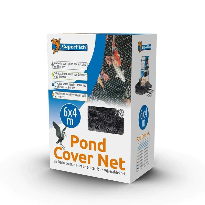 Pond Cover Net - Filet de protection 6 x 4 m + 14 piquets - Superfish