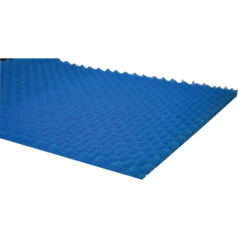 Mousse ondulé bleu 100 x 50 x 2CM - Large maille