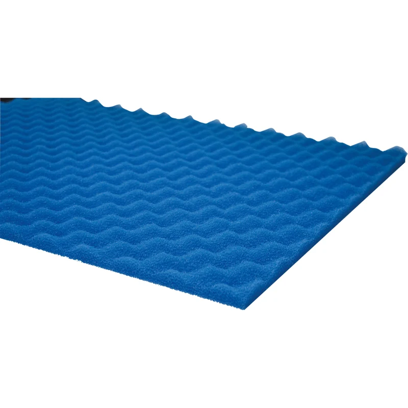 Mousse ondulé bleu 100 x 50 x 2CM - Fine maille