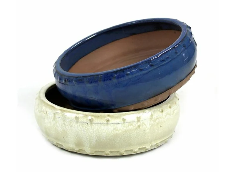 Pot à Bonsaï Rond Bleu 20cm