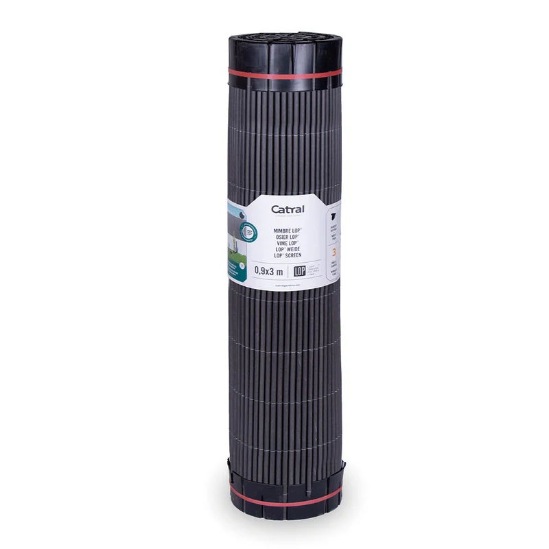 Clôture écologique en osier anthracite - Lop 1,8x3 M / Multicolore