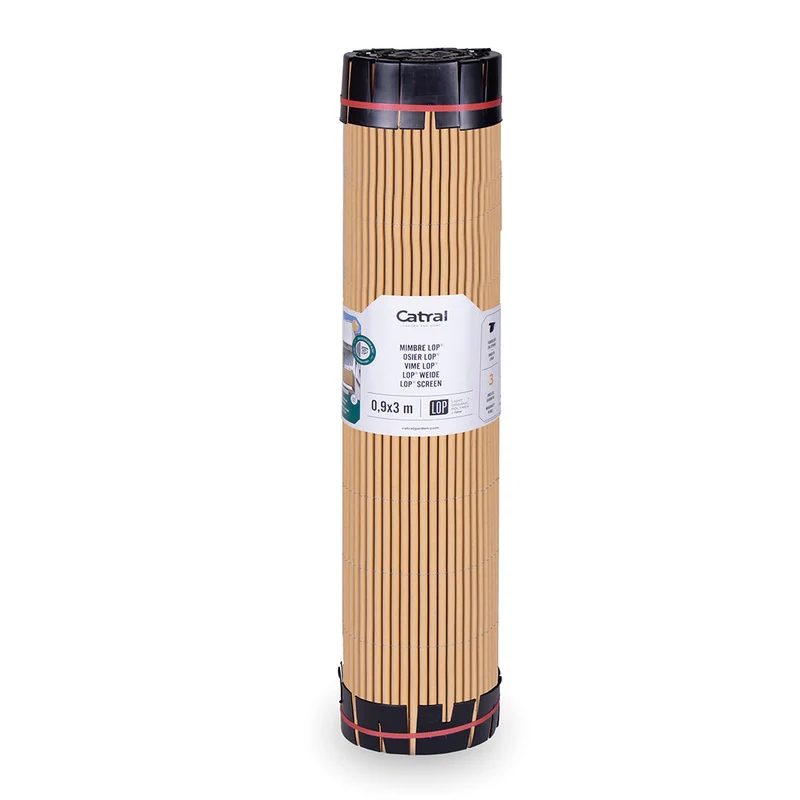 Clôture en osier écologique Lop - Bambou foncé 1x3 M / Multicolore