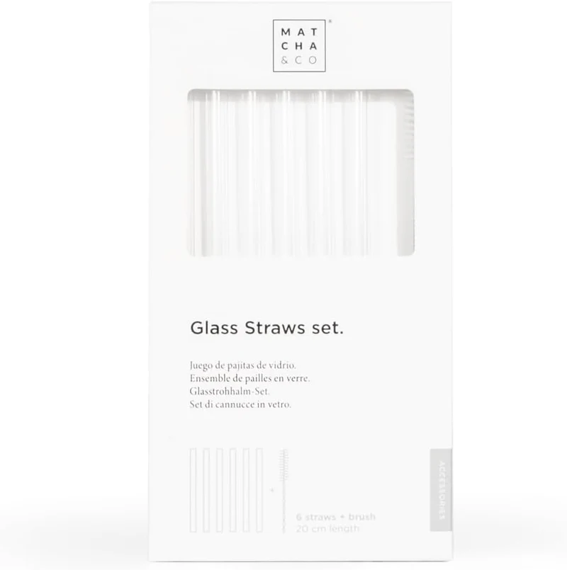 Set de Pajitas de Cristal (6 pajitas) Matcha & CO