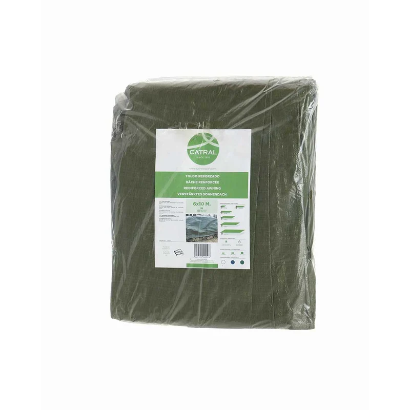 Bâche renforcée verte - Protection durable pour l'extérieur 5x8 m / Multicolore