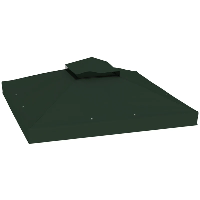 Outsunny Toit de Rechange pour Tonnelle 3x3 M avec Double Toit Protection UV 30+