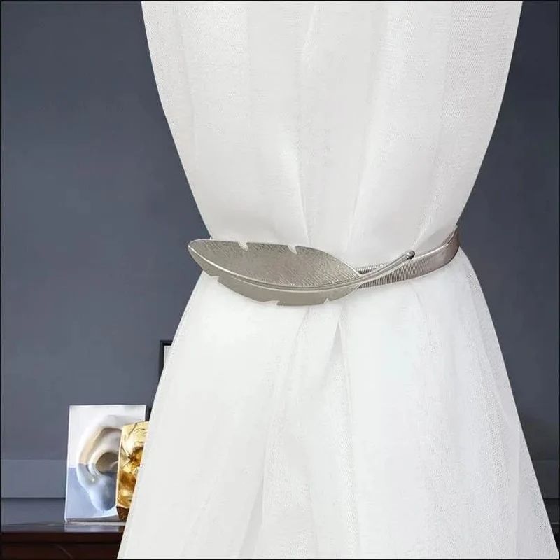 Embrasse rideau feuille argent