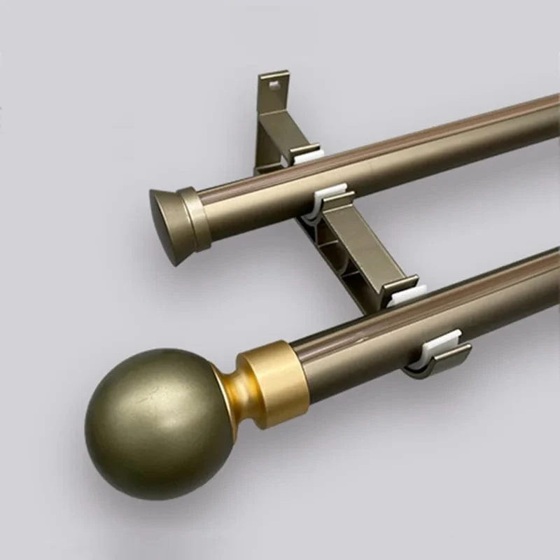 Double tringle à rideau bronze verdâtre