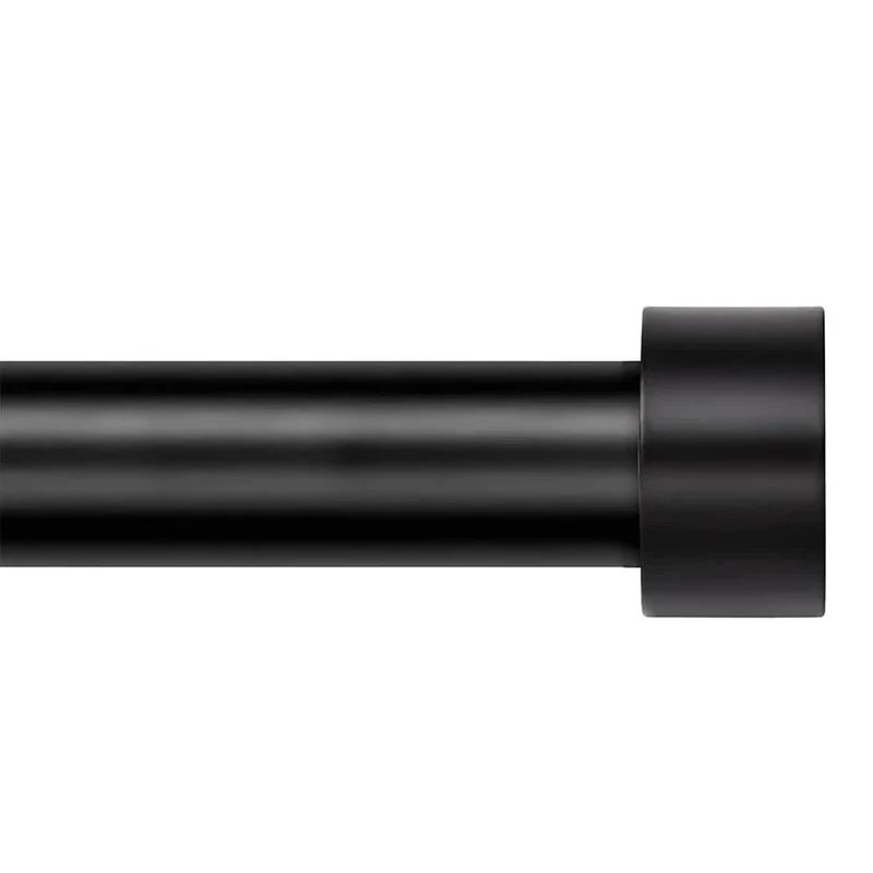 Tringle à rideau acier noir longue et ajustable
