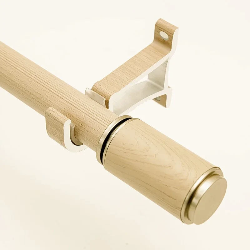 Tringle à rideaux bois à embout long