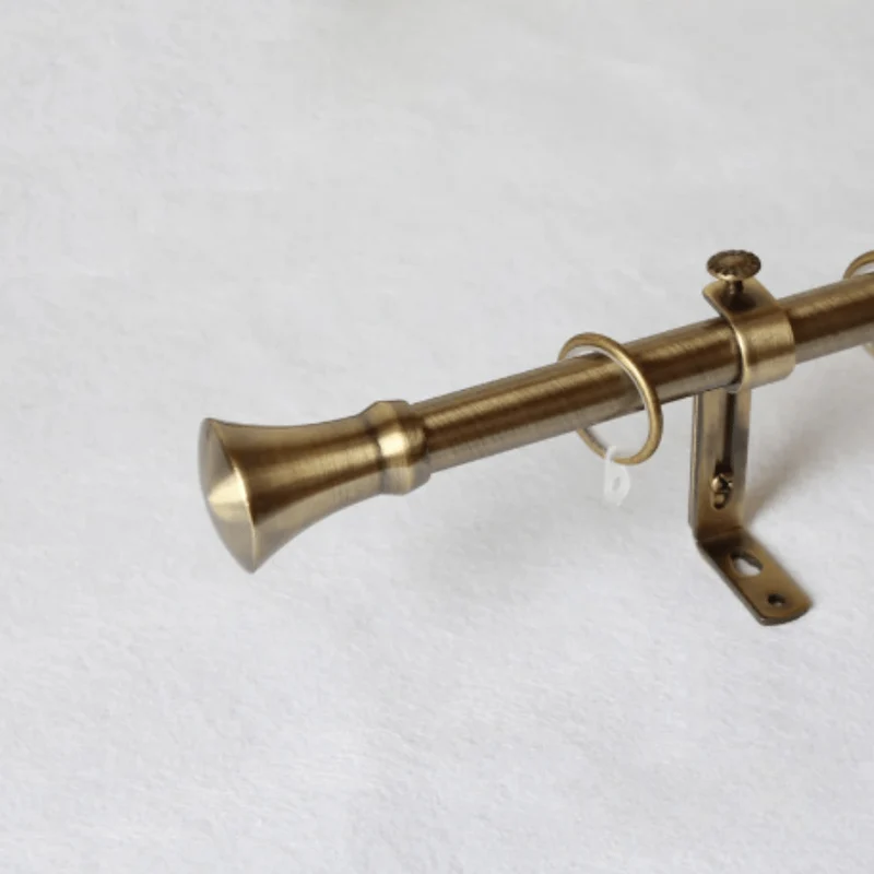 Tringle à rideaux bronze à embout long