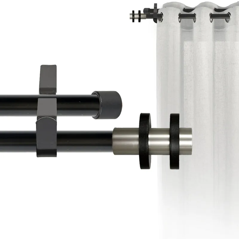 Tringle à rideau double Ø22mm Cerceaux Installation au plafond