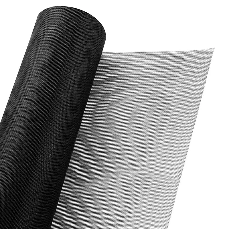 PALMAT Black Fiberglass Insect Screen, Keep Out Bugs, Flies, Mosquitoes - for Windows and Doors, Internal and External Installatio