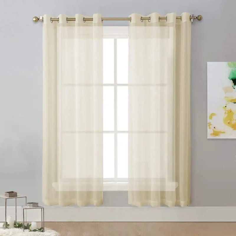 Voilage beige fin