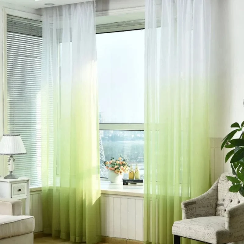 Voilage dégradé vert
