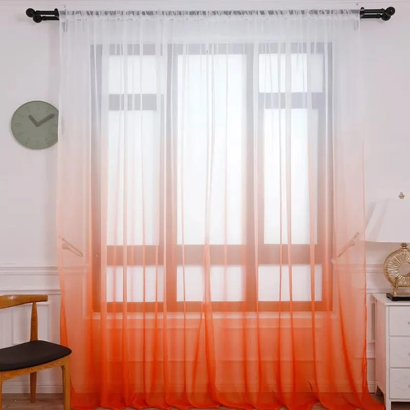 Voilage dégradé orange
