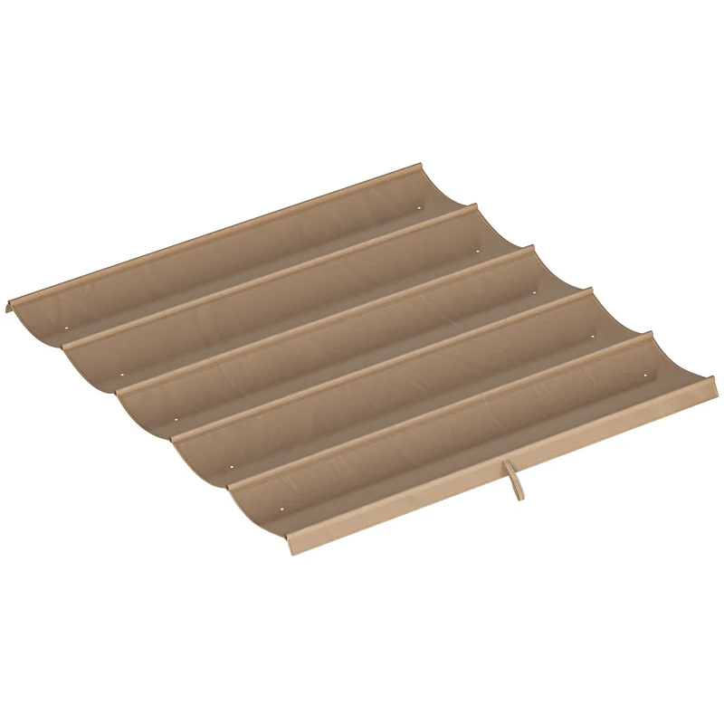 Outsunny Housse de pergola rétractable 2,5x2,55m pour cadre de 3x3m Marron