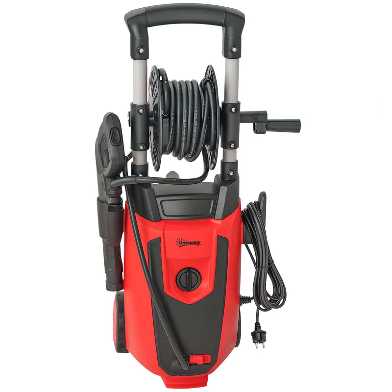 Outsunny Nettoyeur Haute Pression 1800W Débit 420 L/h Pression 150 Bar
