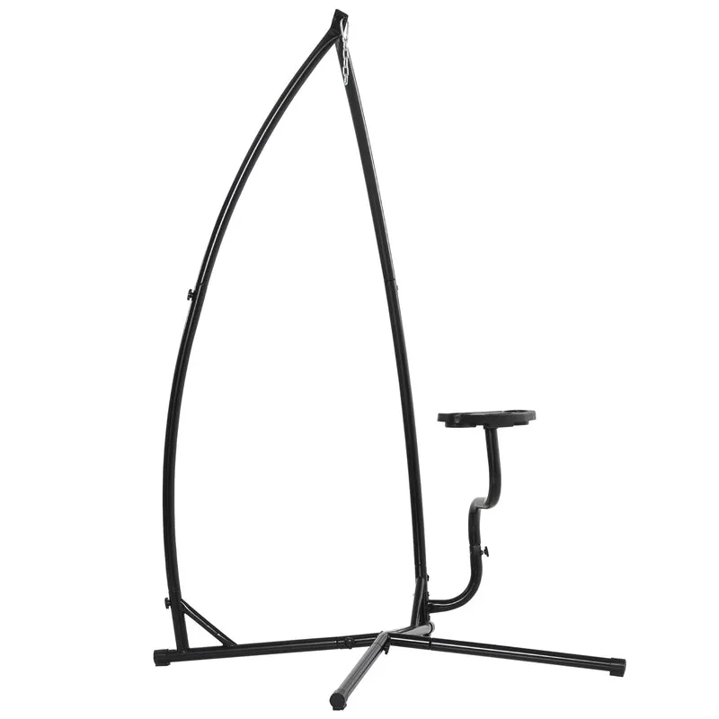 Outsunny Support de Chaise Suspendue 190 cm Support de Balançoire avec Tablette