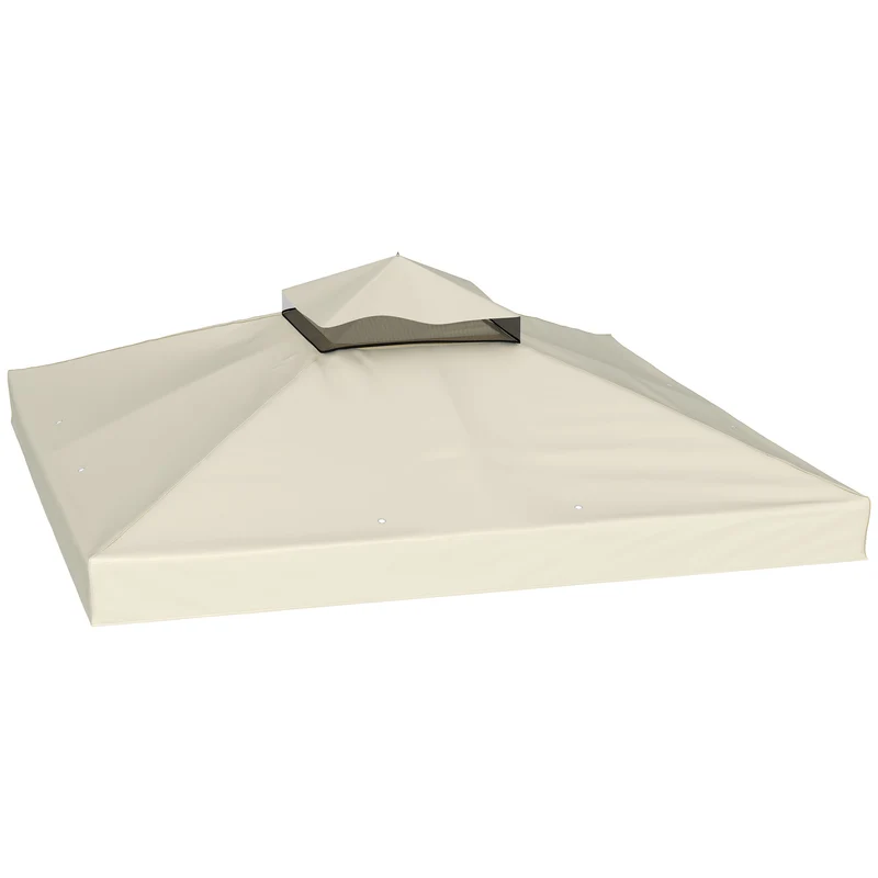 Outsunny Toit de Rechange pour Tonnelle 3x3 M avec Double Toit Protection UV 30+