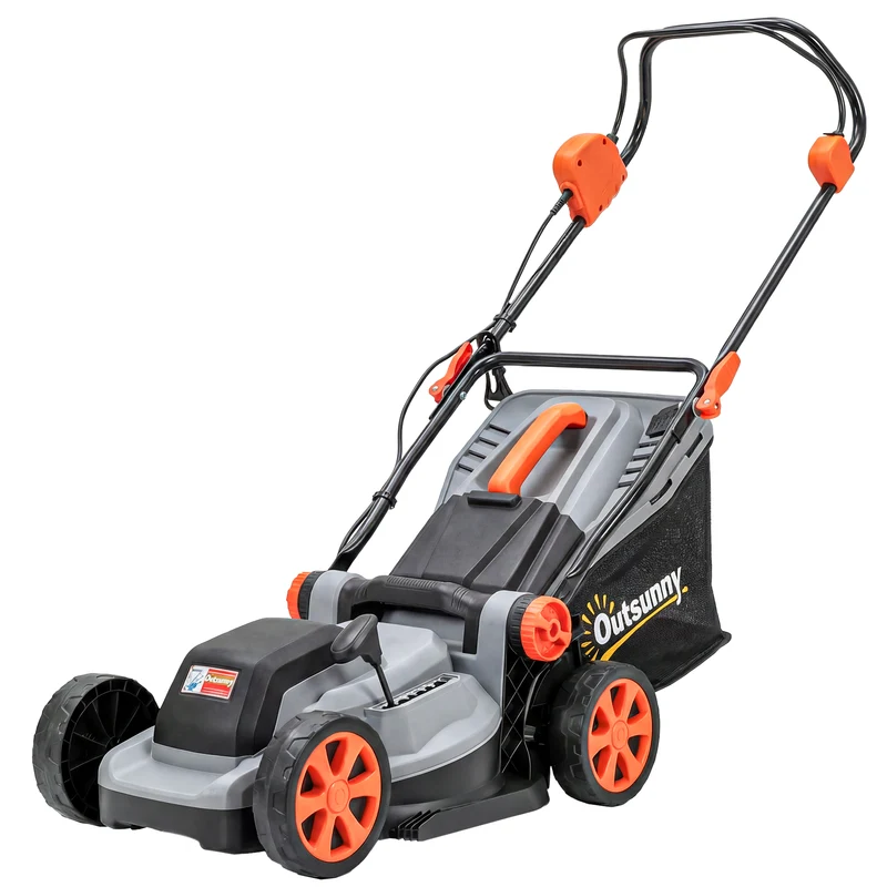 Outsunny Tondeuse à Gazon sans Fil 18V avec 2 Batteries 4Ah et Chargeur