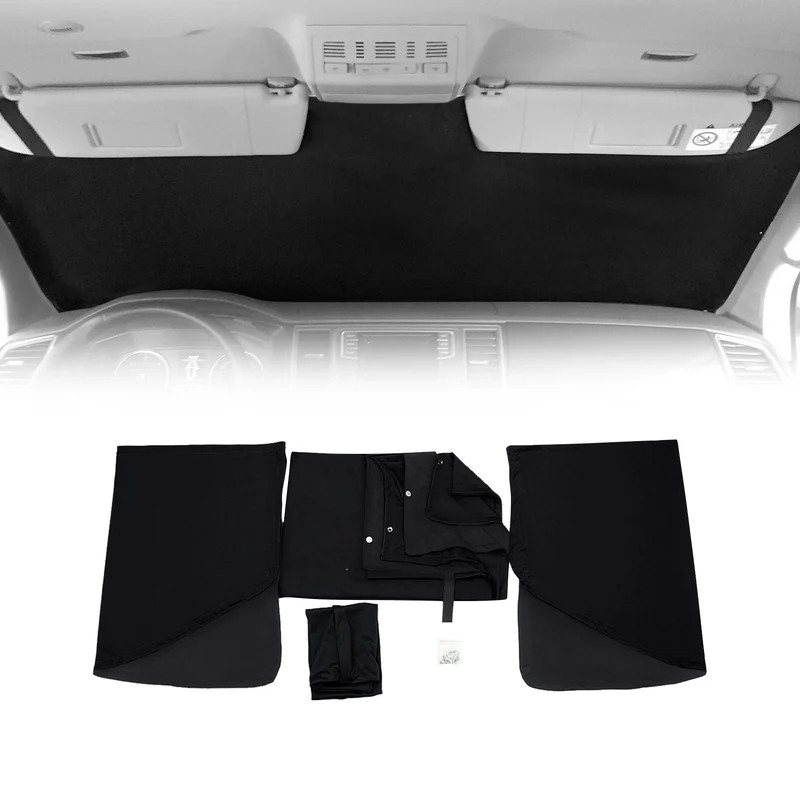 Rideaux pare-soleil magnétique pour Ford Transit / Tourneo Custom 2023-2026 Noir