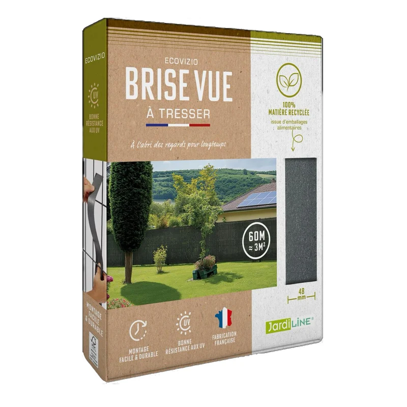 Bande d'occultation pour clôture Ecovizio 60m x 48mm vert