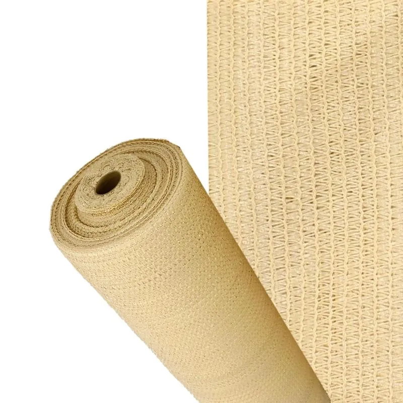 Filet d'ombrage en rouleau 3,0 X 50 mètres, réduit le rayonnement, protection jardin et terrasse, régule la température, couleur beige