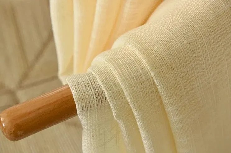 Rideau lin beige minimaliste