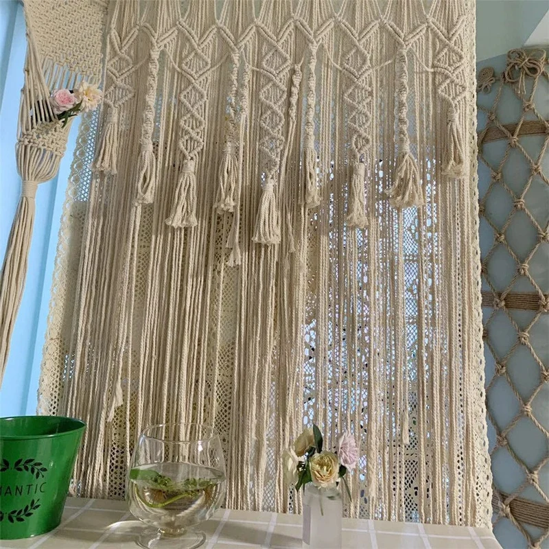 Rideau macramé inspiré