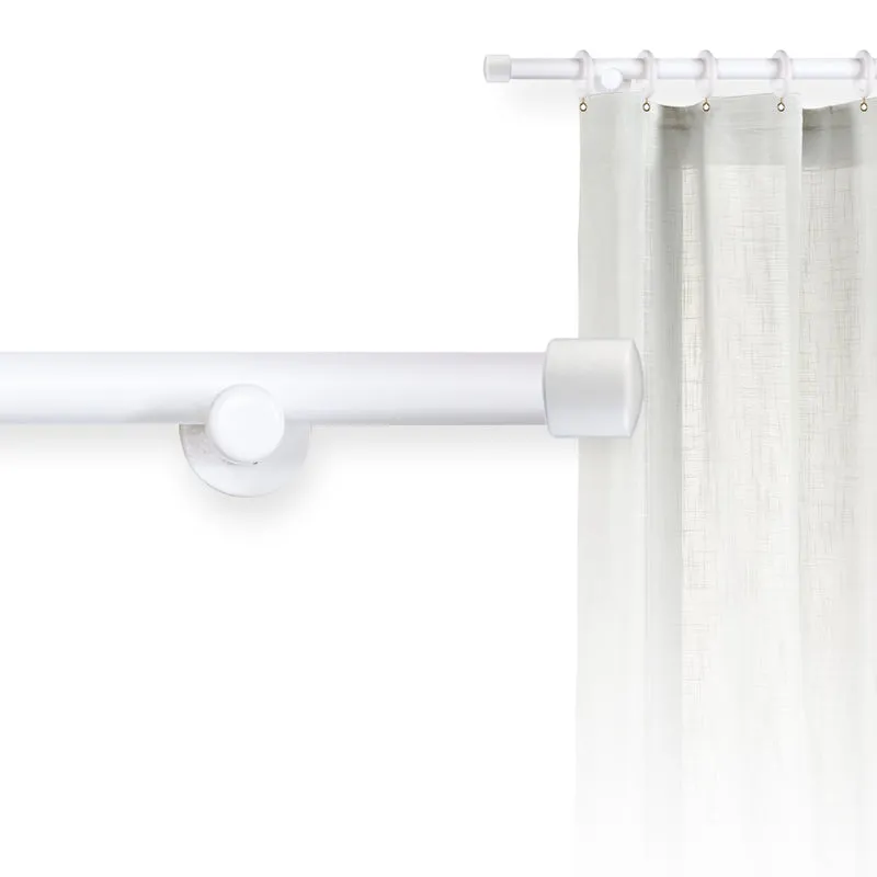 Tringle à rideau Ø22mm Bouchon Avec anneaux Installation au mur