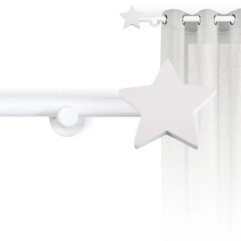 Tringle à rideau Ø22mm Étoile Installation au mur