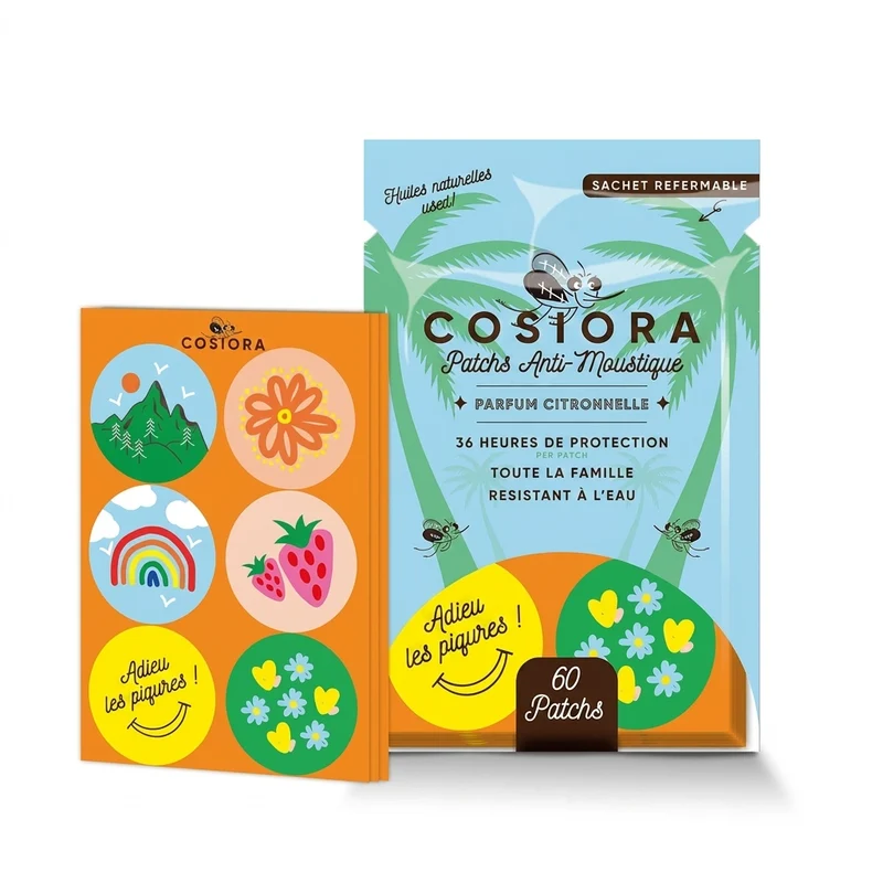 Patchs Anti-Moustique Naturels Cosiora — Pack de 60
