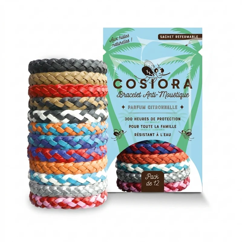 Bracelet Anti-Moustique — Pack de 12