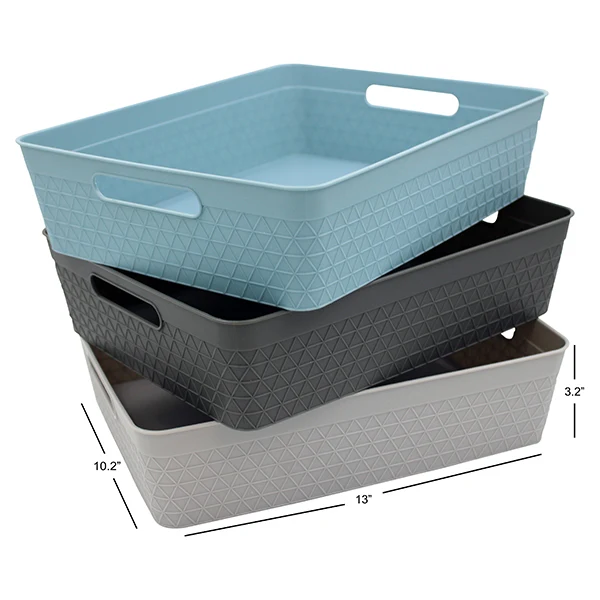Panier de rangement 13x10x3"
