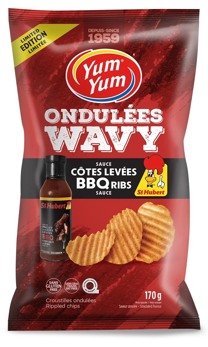Yum Yum croustilles sauce côtes levées St-Hubert 170g (Copy)