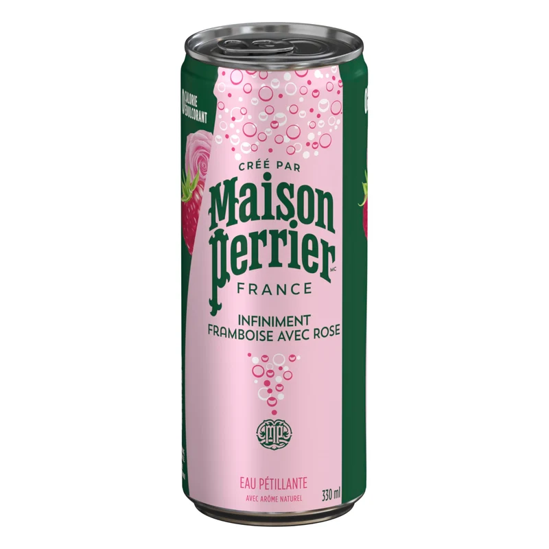 Perrier framboise avec rose 330ml