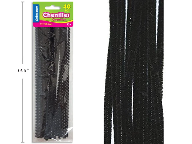 Selectum chenilles noir pk40