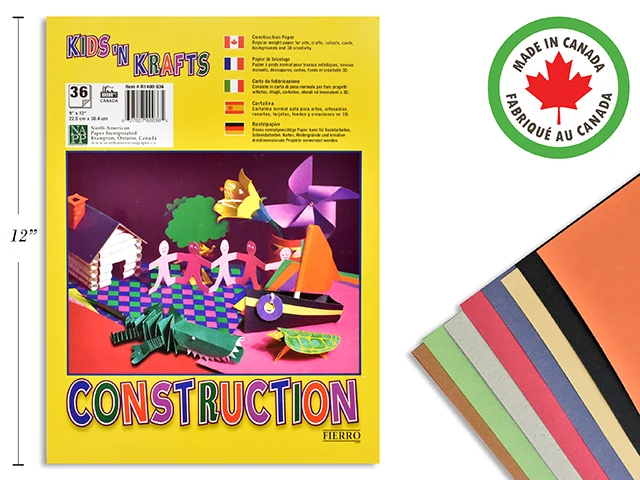 Kids 'N Krafts papier de construction 9x12"
