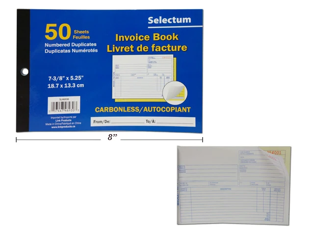 Selectum livret de facture 5x8" 50p