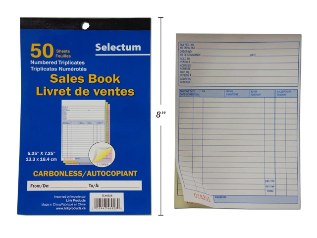 Selectum Livret de ventes 5.25x8" 50p