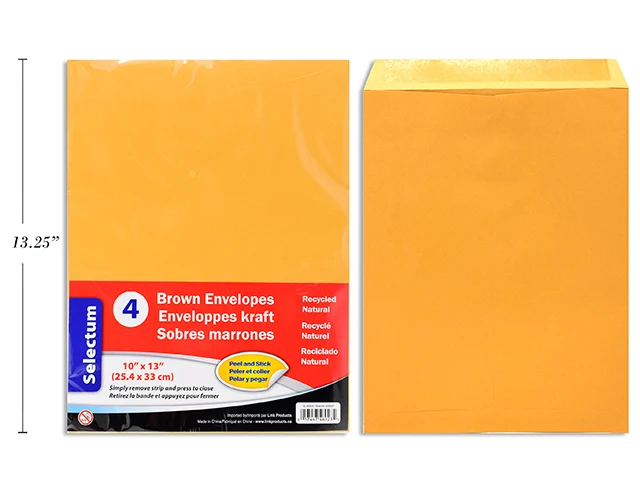 Selectum enveloppes 10x13" pk4