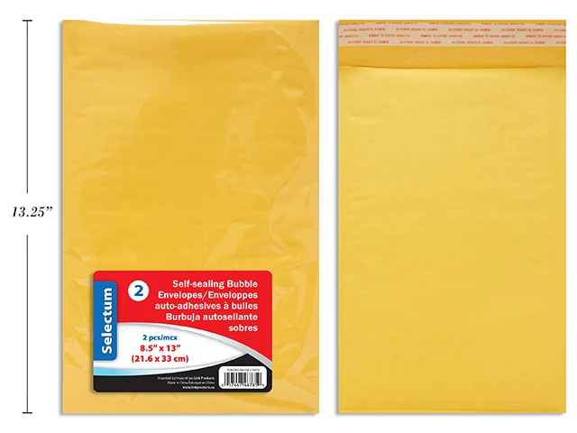 Selectum enveloppes à bulles 8.5x13" pk2
