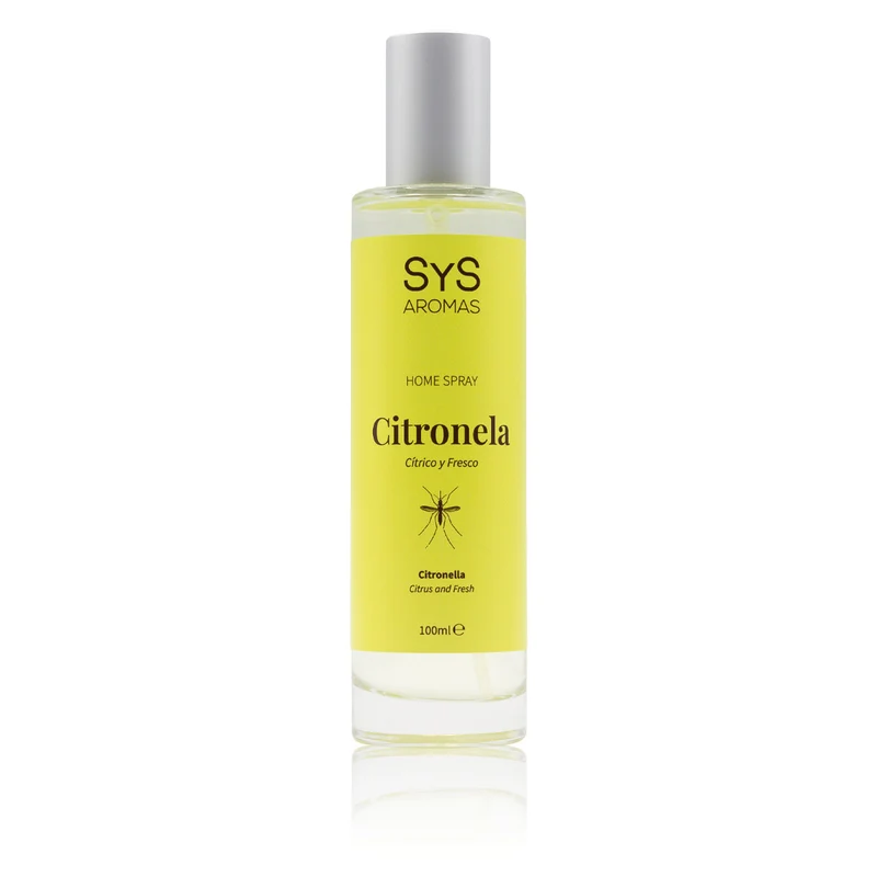 Spray Désodorisant Citronnelle 100 Ml | Parfum Naturel Anti-Moustiques | Fraîcheur Immédiate | Protection Environnementale Sys Aromas