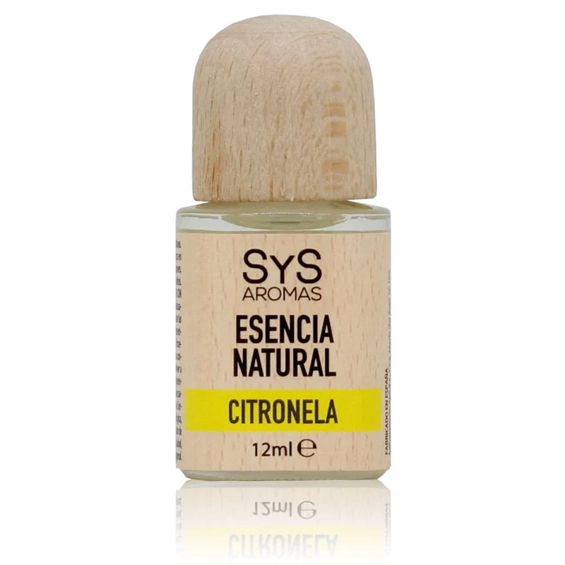 Essence Naturelle de Citronnelle 12 ml | Arôme Naturel Anti-Moustiques | Huile Aromatique Citronnée | Ambiance Fraîche Sys Aromas