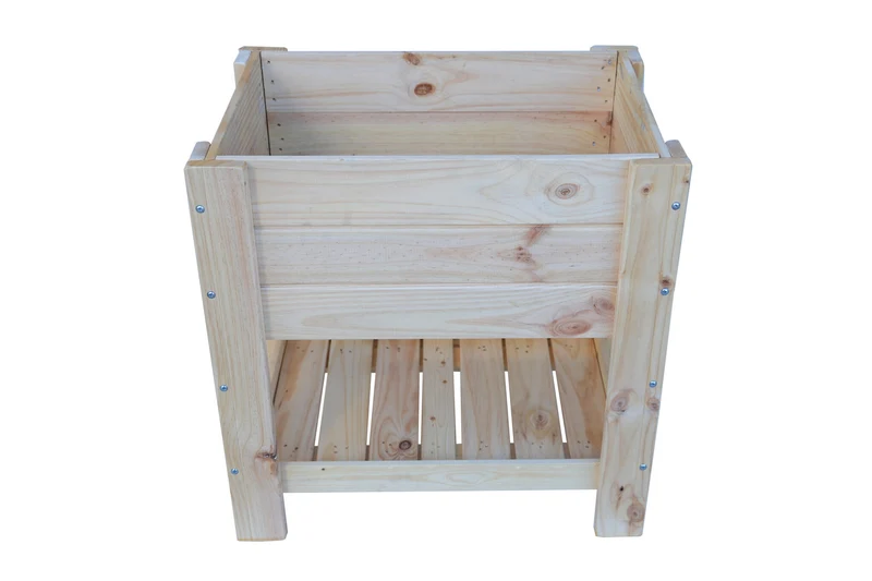 Mesa De Cultivo el Sotillo Madera Natural 78,5 X 55,5 X 79,5 Cm 95l + Bolsa Geotextil