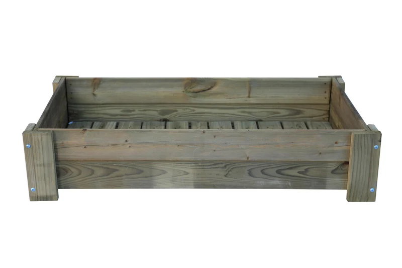 Mesa De Cultivo la Vega Madera Tratada Autoclave 119 X 65 X 25 Cm 115l + Bolsa Geotextil