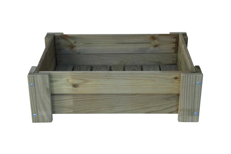 Mesa De Cultivo la Vega Madera Tratada Autoclave 79 X 56 X 25 Cm 60l + Bolsa Geotextil